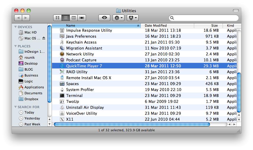 quicktime player for mac formats